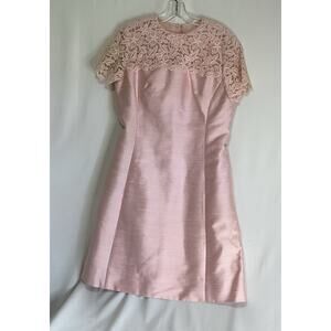 Vintage 1950s–60s Pink Union-Made Dress – Size 10